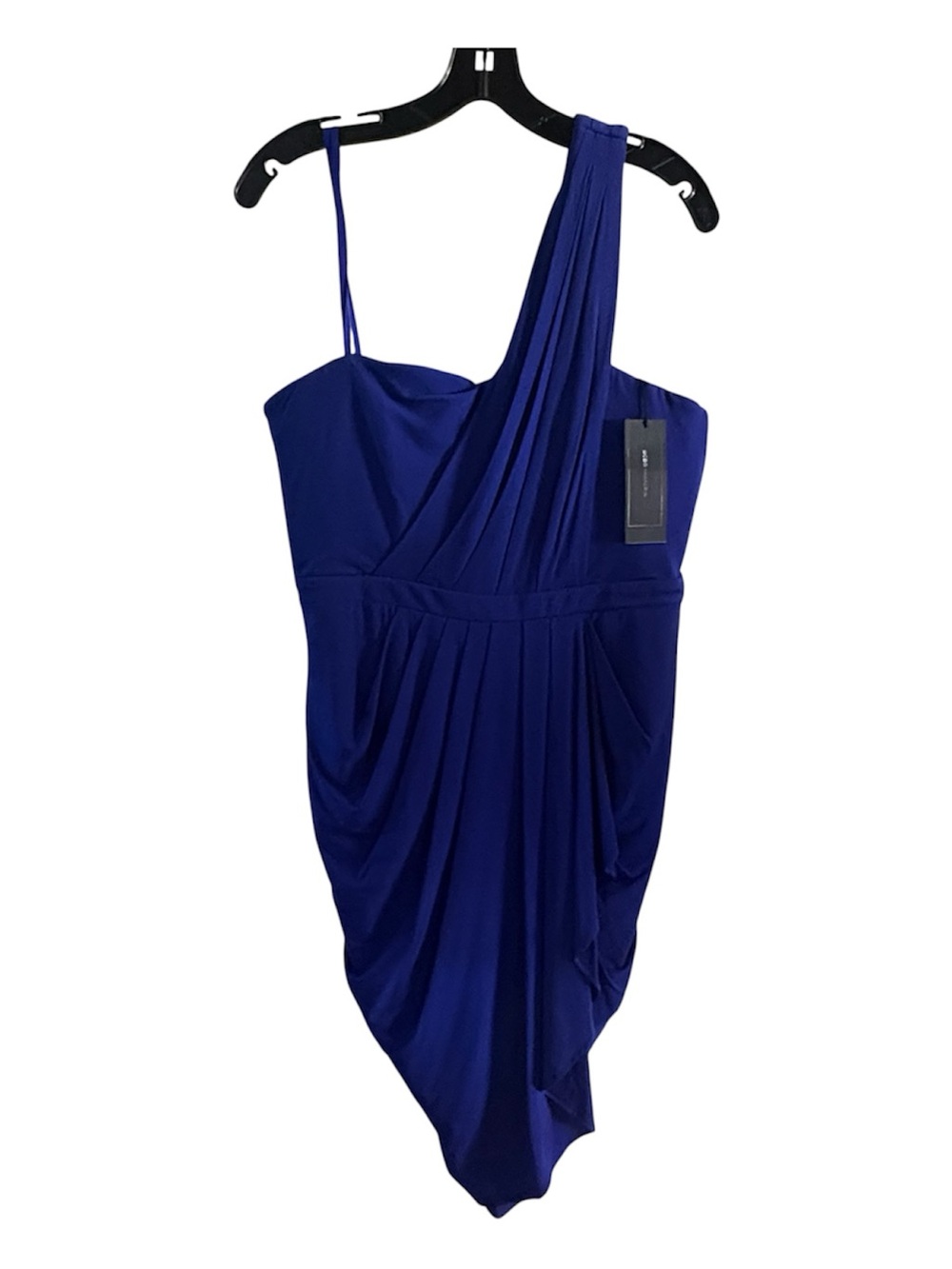 BCBGMAXAZRIA Julieta Royal Blue Asymmetrical One Shoulder Dress size 12